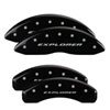 MGP 10215SXPLBK | 4 Caliper Covers Engraved Front & Rear Explorer Black finish silver ch; 2011-2019 Alternate Image 7