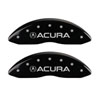 MGP 39011SACUBK | 4 Caliper Covers Engraved Front & Rear Acura Black finish silver ch; 2007-2013 Alternate Image 1