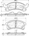 Stoptech 308.05060 | StopTech Street Brake Pads Pontiac Grand Am, Front; 1991-1998 Alternate Image 1