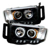 SPYDER 5009951 | Spyder Dodge Ram 1500 CCFL LED ( Replaceable LEDs ) Projector Headlights - Black - (PRO-YD-DR02-CCFL-BK); 2002-2005 Alternate Image 1