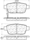 Stoptech 305.11030 | StopTech Street Select Brake Pads Honda Ridgeline, Rear; 2006-2014 Alternate Image 1