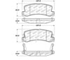 Stoptech 308.03250 | StopTech Street Brake Pads Toyota Celica GTS, Rear; 1986-1993 Alternate Image 1