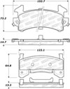 Stoptech 308.01540 | StopTech Street Brake Pads Pontiac LeMans, Front; 1978-1981 Alternate Image 1