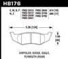 Hawk Performance HB176F.614 | Hawk SRT4 HPS Street Rear Brake Pads; 2003-2005 Alternate Image 1