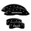 MGP 20211SHONBK | 4 Caliper Covers Engraved Front & Rear Honda Black finish silver ch; 2010-2011 Alternate Image 6