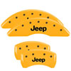 MGP 42012SJEPYL | 4 Caliper Covers Engraved Front & Rear JEEP Yellow finish black ch; 2016-2022 Alternate Image 7