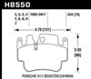 Hawk Performance HB550B.634 | Hawk 00-07 Porsche Boxster HPS 5.0 Front Brake Pads; 2000-2007 Alternate Image 2