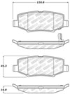 Stoptech 305.12740 | StopTech Street Select Brake Pads Jeep Liberty, Rear; 2008-2013 Alternate Image 1