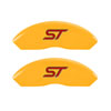 MGP 10119SST1YL | 4 Caliper Covers Engraved Front & Rear No bolts/ST Yellow finish black ch; 2011-2014 Alternate Image 2