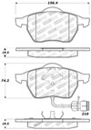 Stoptech 309.05550 | StopTech Sport Brake Pads Audi 100 Quattro, Front; 1992-1994 Alternate Image 1