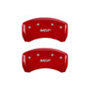 MGP 18025SMGPRD | MGP 4 Caliper Covers Engraved Front & Rear MGP Red finish silver ch; 2007-2009 Alternate Image 2