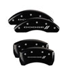 MGP 12199SDD3BK | 4 Caliper Covers Engraved Front & Rear With stripes/Dodge Black finish silver ch; 2013-2016 Alternate Image 7