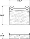 Stoptech 308.00960 | StopTech Street Brake Pads Porsche 914 Fr 9/72, Front; 1972-1972 Alternate Image 1