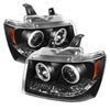 SPYDER 5030047 | Spyder Chevrolet Avalanche CCFL LED ( Replaceable LEDs ) Projector Headlights - Black - (PRO-YD-CSUB07-CCFL-BK); 2007-2013 Alternate Image 1