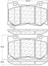 Stoptech 305.13460 | StopTech Street Select Brake Pads Infiniti G37 Sport Sport, Front; 2008-2008 Alternate Image 1