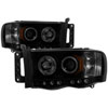 SPYDER 5078797 | Spyder Dodge Ram 1500 / Ram 1500 2500/3500 Projector Headlights - CCFL Halo - LED Black Smoke - (PRO-YD-DR02-CCFL-BSM); 2002-2005 Alternate Image 2