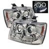 SPYDER 5009654 | Spyder Chevrolet Avalanche Halo LED ( Replaceable LEDs ) Projector Headlights - Chrome - (PRO-YD-CSUB07-HL-C); 2007-2013 Alternate Image 2