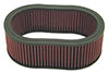 K&N Engineering e3504 | K&N Universal Custom Air Filter - Oval Shape 11.5in Outer Length / 8.125in Outer Width / 4in Height Alternate Image 1