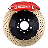 Stoptech 83.788.4700.74 | StopTech Porsche Boxster Big Brake Kit ST-40 Red Calipers & 2-Piece Yellow Zinc Drilled Rotors, Front; 2000-2012 Alternate Image 1