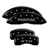 MGP 18011SPXPBK | 4 Caliper Covers Engraved Front Pontiac Engraved Rear GXP Black finish silver ch; 2008-2009 Alternate Image 6