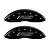 MGP 14033SRS5BK | 4 Caliper Covers Engraved Front & Rear Gen 5/RS Black finish silver ch; 2010-2015 Alternate Image 1