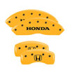 MGP 20211SHOHYL | 4 Caliper Covers Engraved Front Honda Rear H Logo Yellow Finish Black Char 2010 Honda Crosstour; 2010-2011 Alternate Image 1