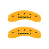 MGP 34015SDNLYL | 4 Caliper Covers Engraved Front & Rear Denali Yellow finish black ch; 2015-2020 Alternate Image 3