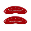 MGP 10095SMG1RD | 4 Caliper Covers Engraved Front Mustang Engraved Rear SN95/GT Red finish silver ch; 1999-2004 Alternate Image 1