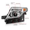 ANZO 111576 | 11-15 Ford Explorer Projector Headlights w/ Light Bar Chrome Housing w/ Amber light; 2011-2015 Alternate Image 3