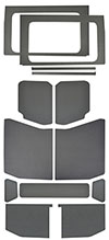 DEI 50181 | 18-23 Jeep Wrangler JL 4-Door Boom Mat Complete Headliner Kit - 13 Piece - Gray Leather Look; 2018-2023 Alternate Image 3