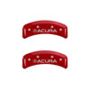 MGP 39002SACURD | 4 Caliper Covers Engraved Front & Rear Acura Red finish silver ch; 2002-2003 Alternate Image 2