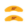 MGP 10236SST1YL | 4 Caliper Covers Engraved Front & Rear No bolts/ST Yellow finish black ch; 2014-2017 Alternate Image 2