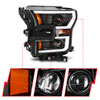 ANZO 111357 | USA Ford F-150 Projector Headlights W/ Plank Style Switchback Black W/ Amber; 2015-2017 Alternate Image 4