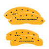 MGP 10041SXPLYL | 4 Caliper Covers Engraved Front & Rear Explorer Yellow Finish Black Char 2006 Ford Explorer; 2006-2010 Alternate Image 1