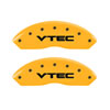 MGP 39005SVTCYL | 4 Caliper Covers Engraved Front & Rear Vtech Yellow Finish Black Char 2004 Acura RSX; 2002-2006 Alternate Image 3