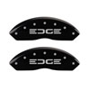 MGP 10119SEDGBK | 4 Caliper Covers Engraved Front & Rear Edge Black finish silver ch; 2011-2014 Alternate Image 1