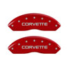 MGP 13013SCV4RD | 4 Caliper Covers Gloss Red Engraved with Corvette C4 (Full Kit 4 Pieces); 1988-1995 Alternate Image 1