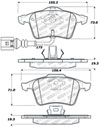 Stoptech 308.09153 | StopTech Street Brake Pads Volkswagen CC, Front; 2010-2011 Alternate Image 2