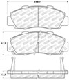 Stoptech 309.05030 | StopTech Sport Brake Pads Acura TL, Front; 1995-1998 Alternate Image 2