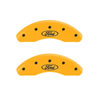 MGP 10102FFRDYL | Front set 2 Caliper Covers Engraved Front Oval logo/Ford Yellow finish black ch; 2011-2017 Alternate Image 4