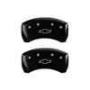 MGP 14231SBOWBK | 4 Caliper Covers Engraved Front & Rear Bowtie Black finish silver ch; 2014-2015 Alternate Image 2