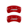 MGP 10229SSPORD | 4 Caliper Covers Engraved Front & Rear SPORT Red finish silver ch; 2019-2019 Alternate Image 2