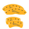 MGP 40001FMGPYL | MGP Front set 2 Caliper Covers Engraved Front MGP Yellow finish black ch Alternate Image 3