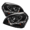 SPYDER 5029447 | Spyder Hyundai Tucson DRL LED Projector Headlights - Black - (PRO-YD-HYTUC04-DRL-BK); 2004-2009 Alternate Image 1