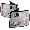 SPYDER 5083616 | Spyder Chevy Silverado 1500 Version 3 Projector Headlights - LED DRL - Chrome - (PRO-YD-CS07V3-LBDRL-C); 2007-2013 Alternate Image 1