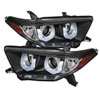 SPYDER 5075055 | Spyder Toyota Highlander Projector Headlights - 3D DRL - Black - High H1 (Included) - Low H7 (Included) - (PRO-YD-THLAN11-3DDRL-BK); 2011-2013 Alternate Image 3