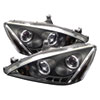 SPYDER 5010636 | Spyder Honda Accord Halo LED ( Replaceable LEDs ) Projector Headlights - Black - (PRO-YD-HA03-AM-BK); 2003-2007 Alternate Image 1