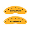 MGP 10041SEXPYL | 4 Caliper Covers Engraved Front & Rear Explorer/2011 Yellow Finish Black Char 2006 Ford Explorer; 2006-2010 Alternate Image 3