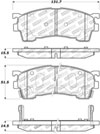 Stoptech 308.06370 | StopTech Street Brake Pads Mazda Protege5, Front; 2002-2003 Alternate Image 1