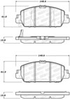 Stoptech 309.16540 | StopTech Sport Brake Pads Honda HR-V, Front; 2016-2018 Alternate Image 2